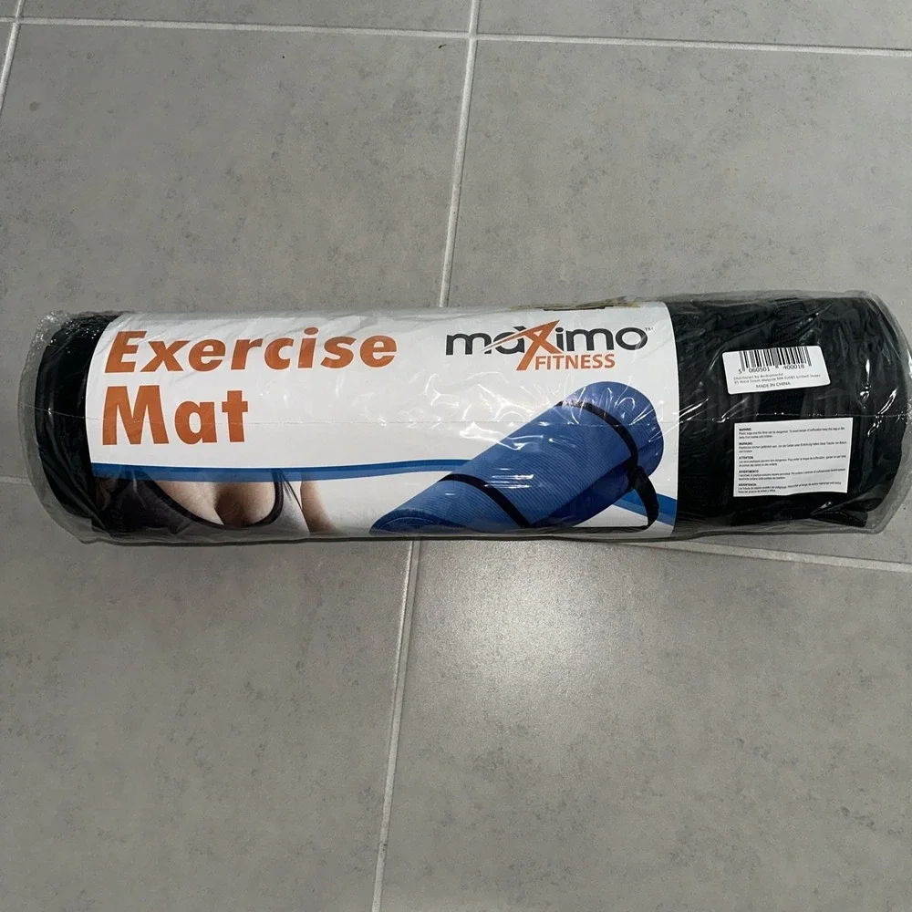 Maximo Yoga Fitness Mat Extra Thick Multipurpose Workout (Meas: 72 x 24) Black